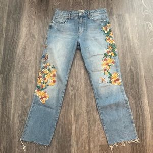 Free People embroidered jeans